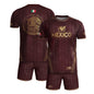 Mexico Burgundy Aztec Eagle Emblem Heritage Pride Soccer Jersey
