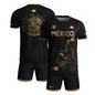 Mexico Black Gold Flag Heritage Estados Unidos Mexicanos National Soccer Jersey