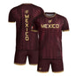 Mexico Maroon Gold Aztec Heritage National Pride Mens Football Soccer Jersey