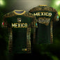 Mexico Aztec Green Gold Premium Eagle Emblem Football Soccer Jersey