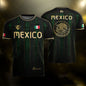 Mexico Green Black Aztec Ancient Heritage National Seal Mens Football Soccer Jersey