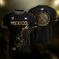 Mexico Black Gold Flag Heritage Estados Unidos Mexicanos National Soccer Jersey