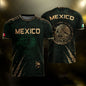 Mexico Green Gold Eagle National Seal Heritage Mens Football Soccer Jersey