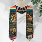 Custom Aztec Eagle Class of 2026 Graduation Stole – USA & Mexico Flag Personalized Senior Sash