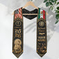 Mexico Graduation Stole Custom Name Class of 2026 USA Flag Virgin Mary Heritage Sash
