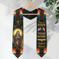Mexico Graduation Stole Custom Name Class of 2026 Virgin Mary USA Mexico Flag Sash
