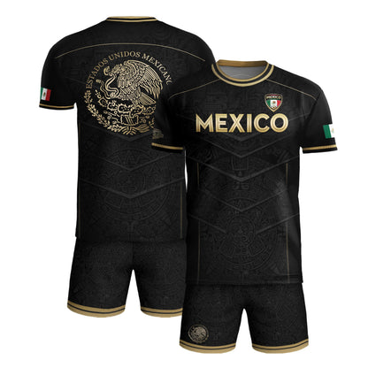 Mexico Black Gold Eagle Heritage Estados Unidos Mexicanos National Soccer Jersey
