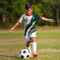 Custom Mexico Kids Soccer Jersey White Green Aztec Design