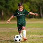Custom Kids Mexico Soccer Jersey Green Aztec Calendar Design