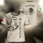Mexico Kids Soccer Jersey Beige Brown Aztec Eagle Serpent Design