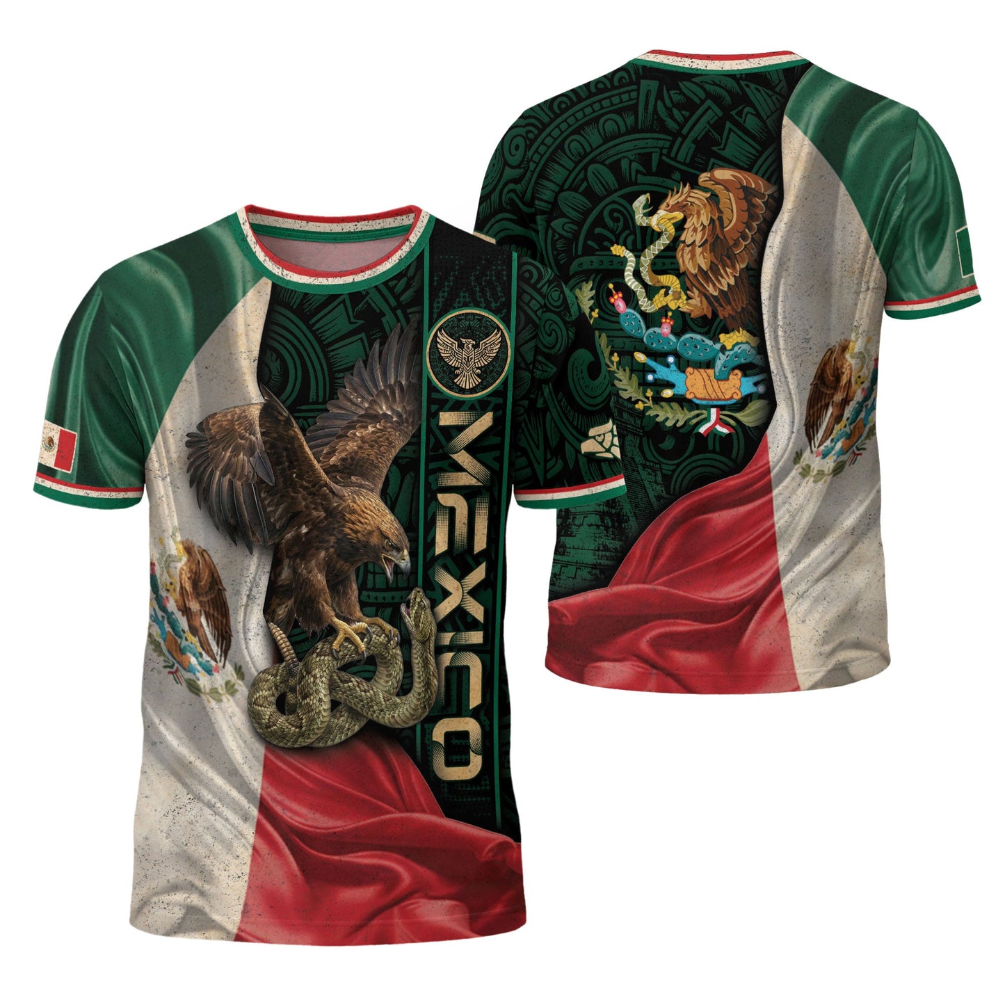 Mexico Flag Eagle Serpent Aztec Heritage National Pride Identity Shirt