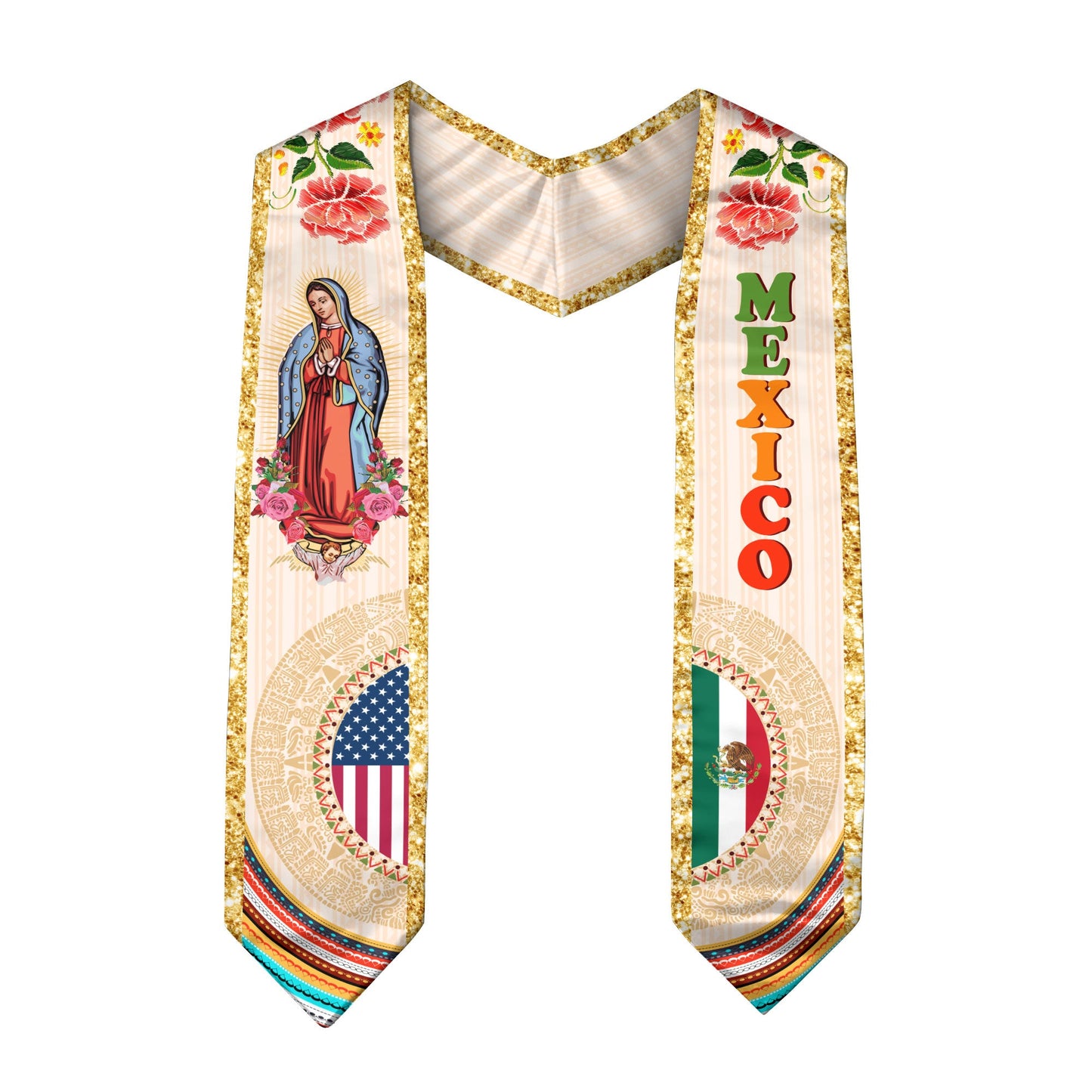 Mexico Sash 2026, Mexican Graduation Stole for High School and College, Senior Class