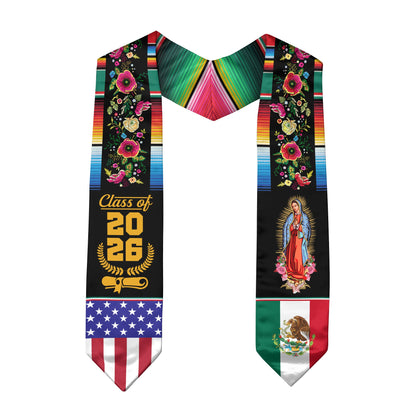 Mexican Graduation Stole Mexico 2026, Cultural Sash for Students