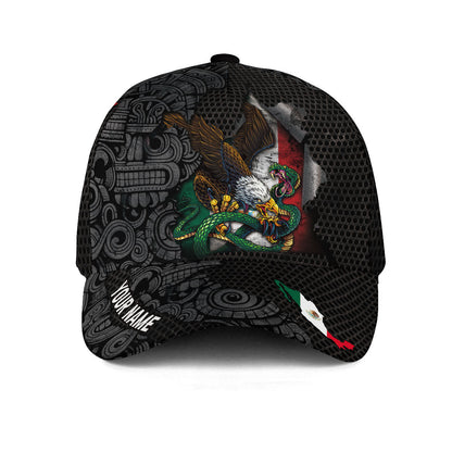 Custom Mexico Flag Eagle Serpent Aztec Heritage Pride Power Roots Hat