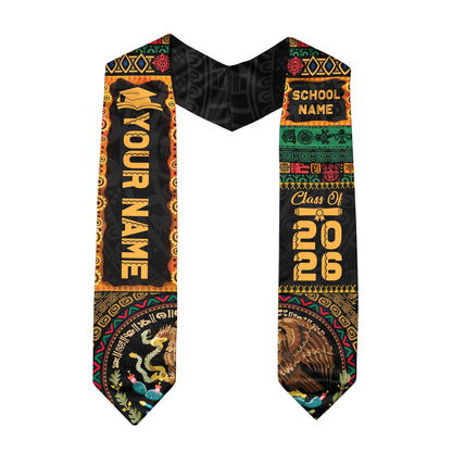 Mexico Aztec Graduate Stole 2026, Custom Mexican Graduation Sash Premium Quality