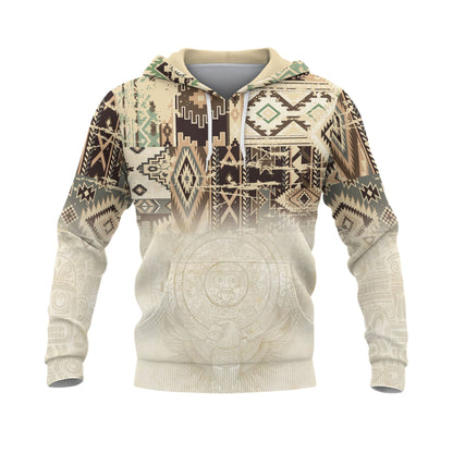 Mexican Aztec Calendar Tribal Pattern Ancient Heritage Mens Sudadera Mexico Hoodie