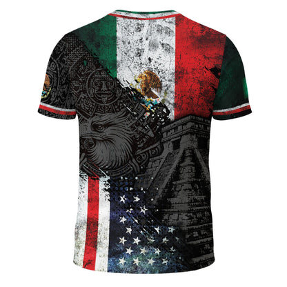 Mexico USA Flag Eagle Heritage Power Unity Identity Shirt