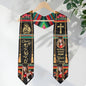 Custom Photo Mexican Graduation Stole 2026 Aztec Virgin Mary & Cross Graduation Sash Mexico