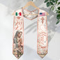Mexican American Graduation Stole 2026 Virgin Mary Mexico USA Flag Floral Sash