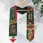 Personalized Mexican Graduation Stole 2026 - Aztec Pyramid & Guitar Heritage Sash