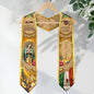 Mexico Graduation Stole 2026 Virgin Mary Pyramid Personalized Heritage Gold Sash