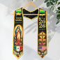 Custom Mexico USA Flag Graduation Stole 2026 Virgin Mary Cross Heritage Sash