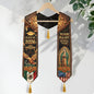 Mexico USA Graduation Stole 2026 Tassels Virgin Mary Eagle Personalized Gold Sash