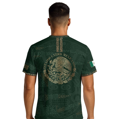 Mexico Green Gold Aztec Heritage Soccer Jersey Bundle