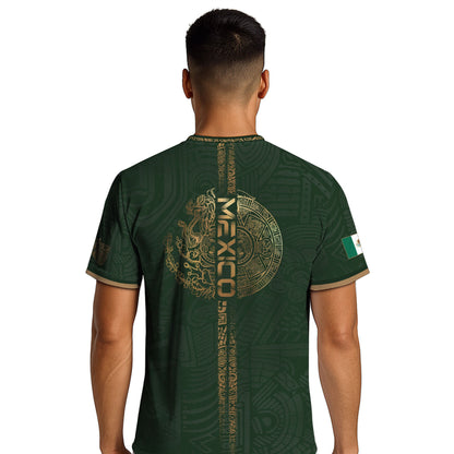 Mexico Green Gold Eagle Aztec Heritage Soccer Jersey Bundle