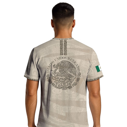 Mexico Beige Aztec Heritage Soccer Jersey