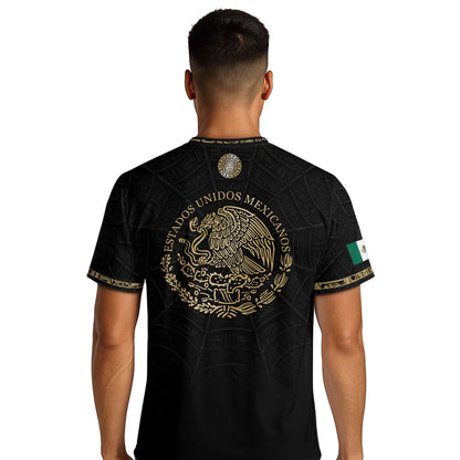 Mexico Black Gold Eagle Heritage Estados Unidos Mexicanos Football Soccer Jersey