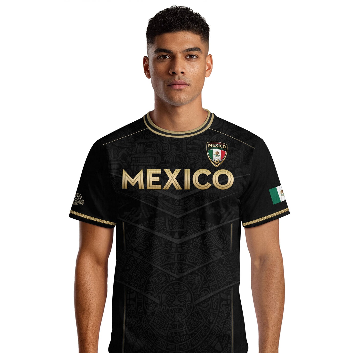 Mexico Black Gold Eagle Heritage Estados Unidos Mexicanos National Soccer Jersey