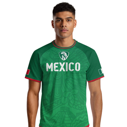 Mexico Green National Emblem Heritage Soccer Jersey