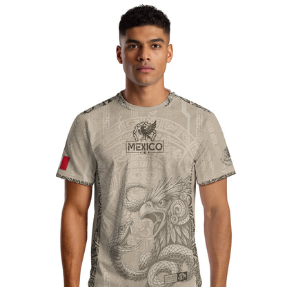 Mexico Beige Aztec Sunstone Eagle Heritage Soccer Jersey