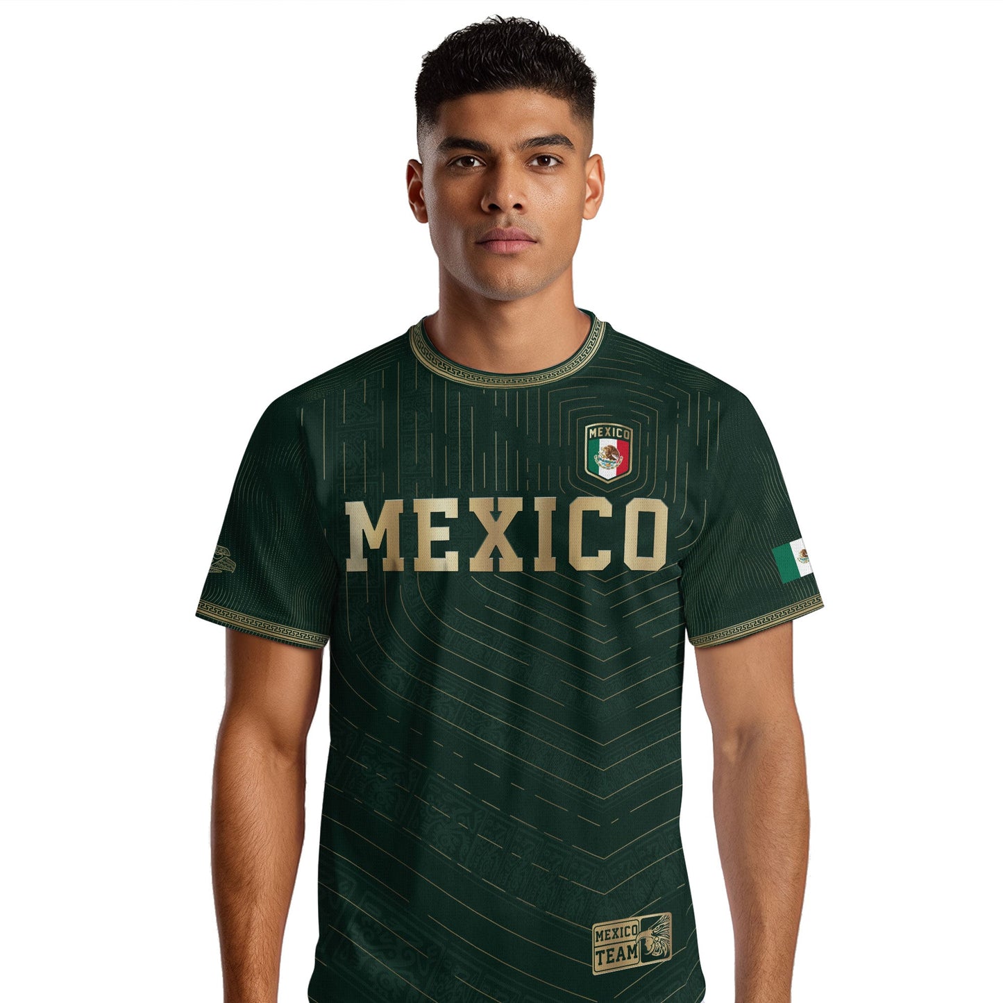 Mexico Green Gold Eagle Heritage Estados Unidos Mexicanos Soccer Jersey