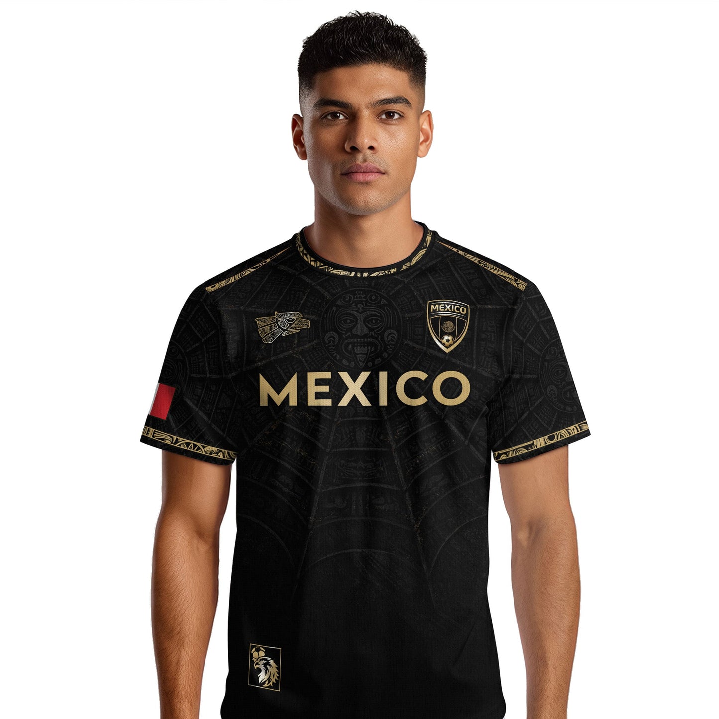 Mexico Black Gold Eagle Heritage Estados Unidos Mexicanos Football Soccer Jersey